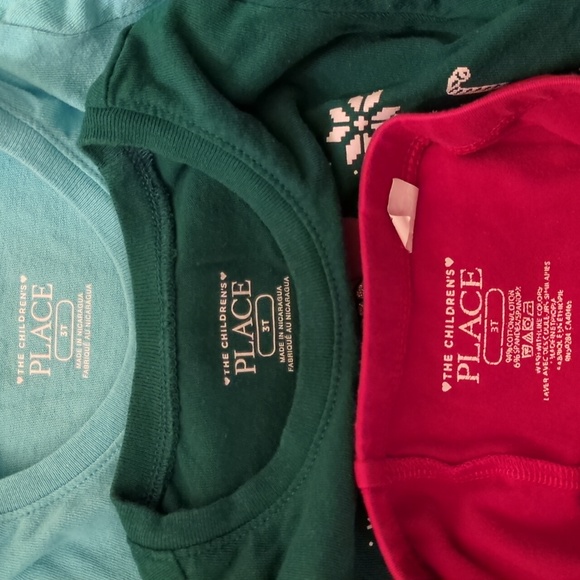 Children's Place Christmas Cat Long Sleeve Shirts and Red Leggings Bundle - Picture 7 of 8